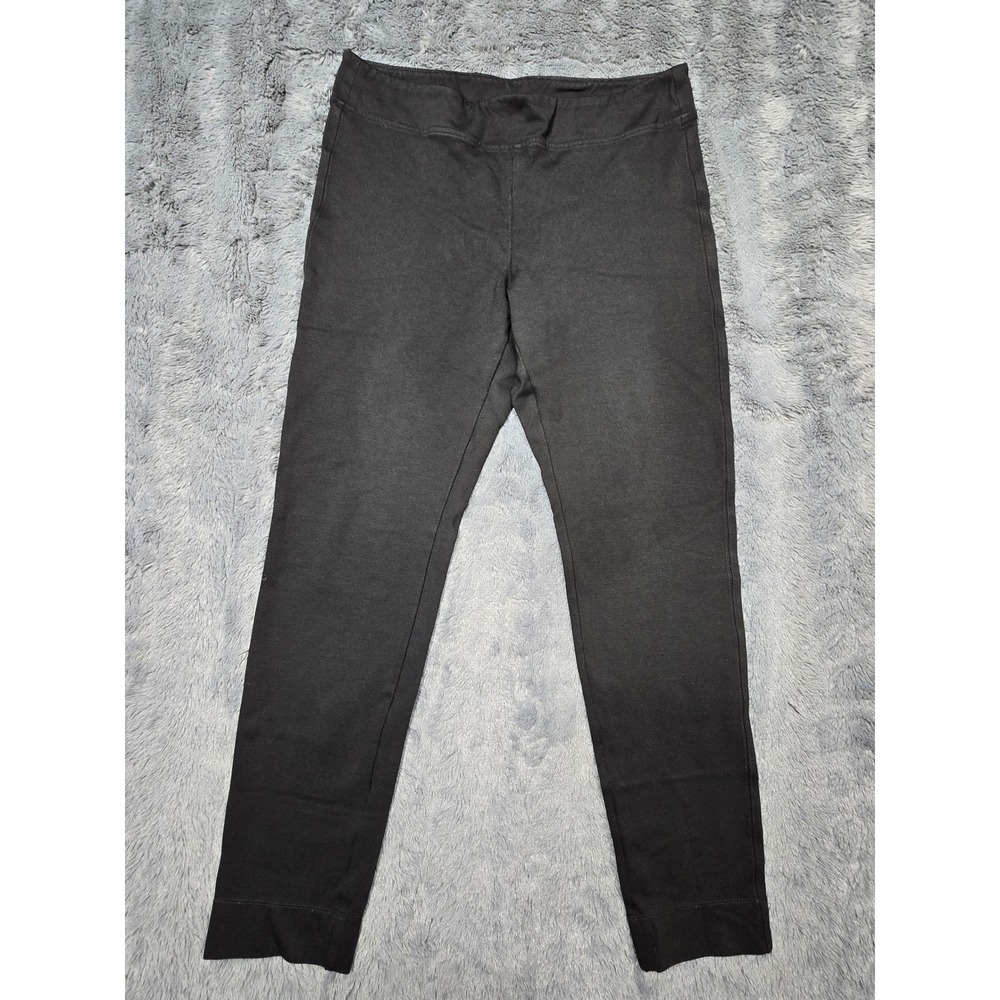 NIC+ZOE Womens Black Pull On Leggings Wide Waistband Comfort Knit Pants Size L